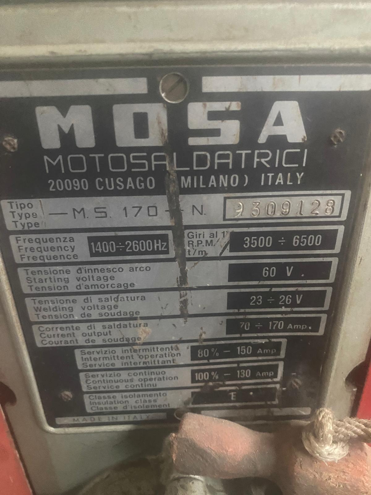 Motosaldatrice Portatile a Miscela USATA "MOSA" 170 Ampere. €. 600,00 + Iva- - immagine 3