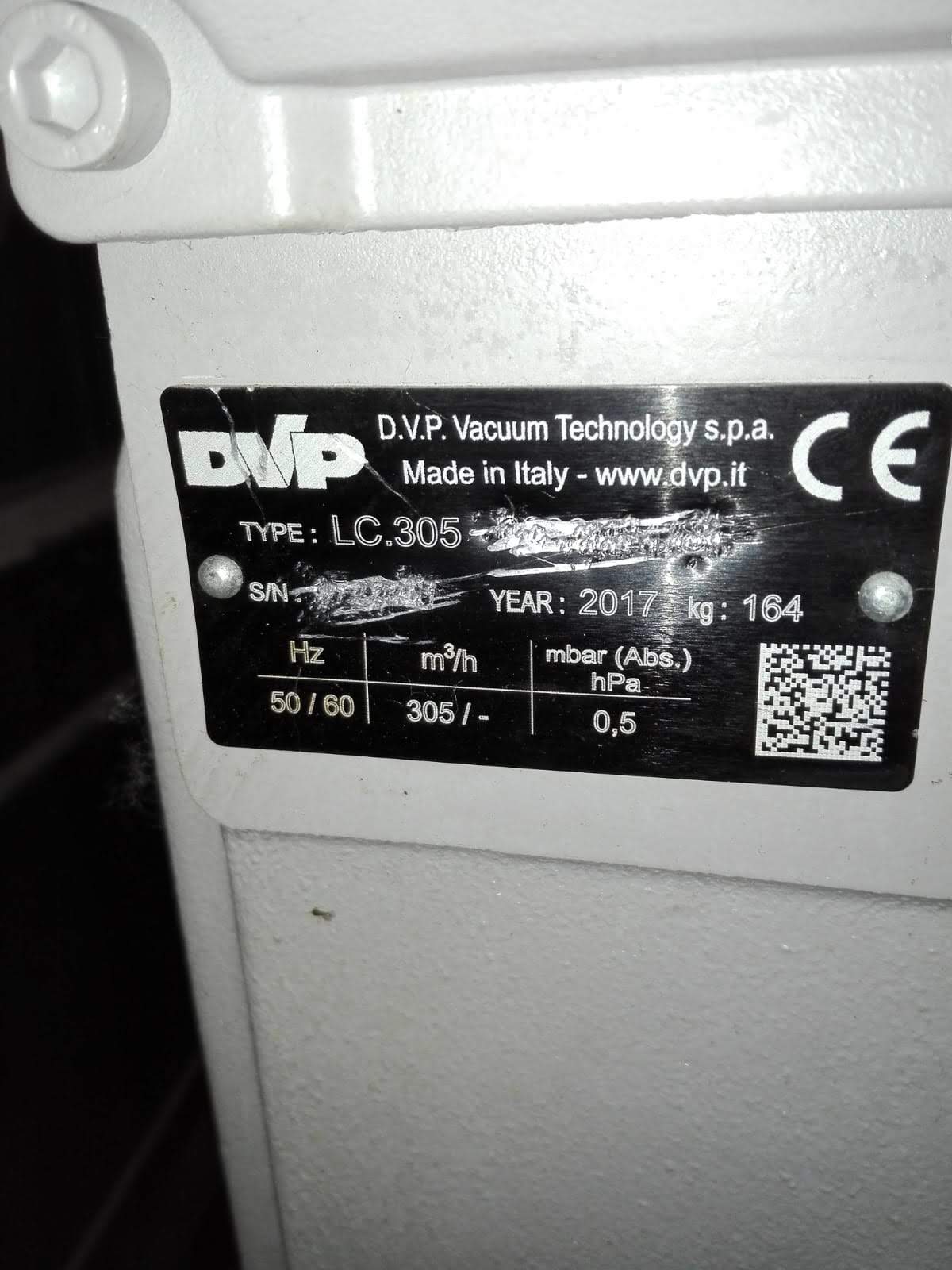 Pompa Per il Sottovuoto USATA, Portata : 305 Mc./Ora A -10 Mbar, Hp 10, Trifase, Marca : "DVP" Mod.: LC.305- €. 4.000,00 + Iva- - immagine 5