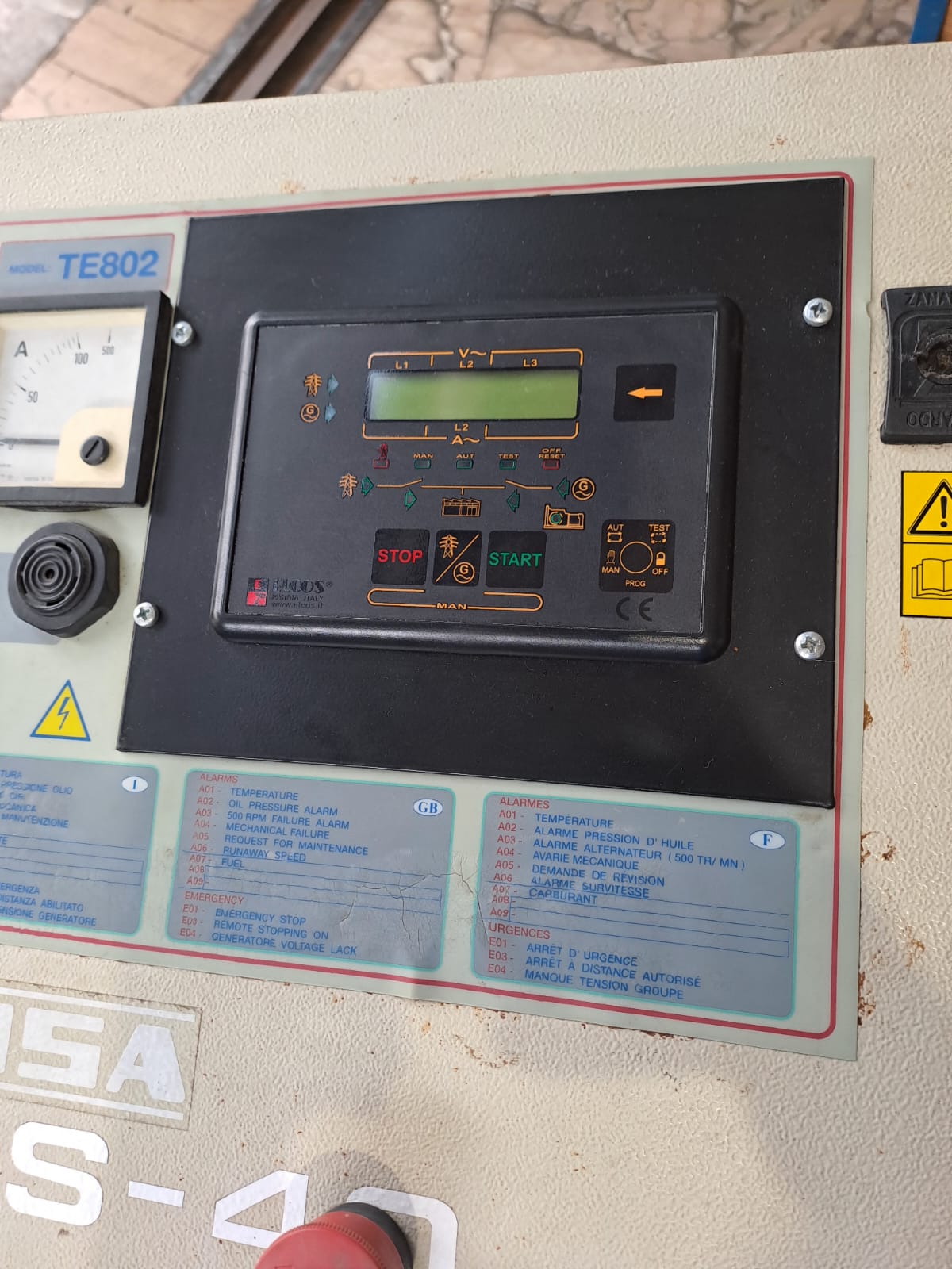 Gruppo Elettrogeno Silenziato USATO FIAT/lVECO Diesel, Marca : "Elcos" 33/30 Kva, €. 7.000,00 + Iva- - immagine 7