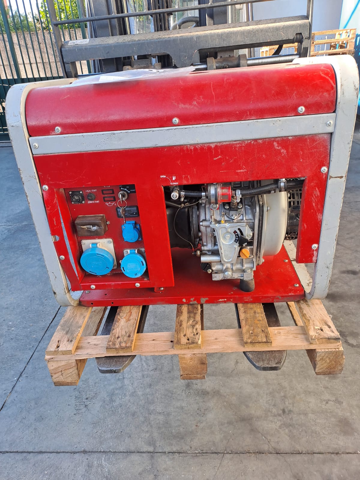 Gruppo Elettrogeno Diesel Aperto Usato, Monofase 5,7 Kva- 230 Volt, Marca Mosa, Mod.: GE S-6000 YDM Yanmar/Linz. Avviamento Elettrico €. 1.700,00 + Iva-